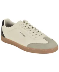 カルバンクライン メンズ シューズ スニーカー レース Calvin Klein Mens Haffen LowProfile LaceUp Fashion Sneakers WhiteGray Muのサムネイル