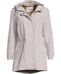 ランズエンド レディース アウター ジャケット・ブルゾン コート Lands End Womens Waterproof Hooded Packable Raincoat Soft mushroomのサムネイル