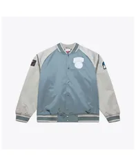 ミッチェルネス メンズ アウター ジャケット・ブルゾン サテン Mitchell Ness Mens BlueSilver New Yorknicks Thunderstorm Lightweightのサムネイル