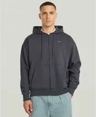 ジースター メンズ アウター パーカー・スウェット シャツ グラフィック GStaraw Mens Back Graphic Hooded Zip Sweatshirt Petrolのサムネイル
