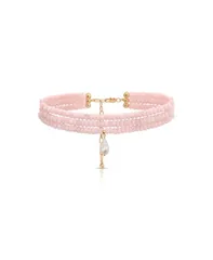 エティカ レディース アクセサリー ネックレス・チョーカー・ペンダントトップ レース ETTIKA Marina Layers Adjustable Choker Necklace Rose Quarのサムネイル