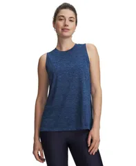 アンダーアーマー レディース トップス タンクトップ Under Armour Womens Tech Twistank Top Aegean BlueBlackout Navy ネイビーのサムネイル