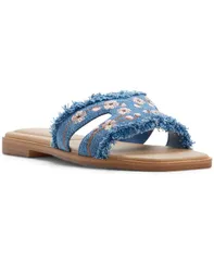アルド レディース シューズ サンダル ALDO Womens Itsandal SlipOn Flat Sandals Blue Denim Combo デニムのサムネイル