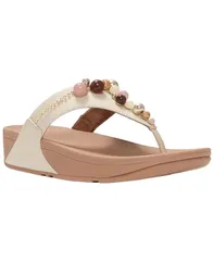 フィットフロップ レディース シューズ スリッポン・ローファー サンダル FitFlop Womens Lulu Beaded Toe Post SlipOn Sandals Turtledoveのサムネイル