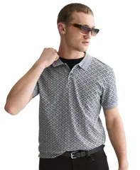 スコッチアンドソーダ メンズ トップス ポロシャツ プリント 半袖 SCOTCH SODA Mens Geo Print ShortSleeve Polo Shirt Glitch Geo Tradeのサムネイル