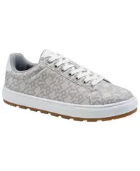 カール ラガーフェルド メンズ シューズ スニーカー レース ロゴ KARLAGERFELD PARIS Mens Fabien AllOver Logo LaceUp Sneakers GrayWhのサムネイル
