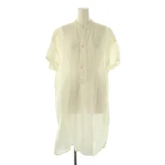 ソイル SOIL journal standard luxe 25AW LINEN BANDED COLLAR TUNIC チュニックシャツ ワンピース 半袖 リネン 2 ホワイト /ES ■OSのサムネイル