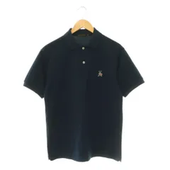 サイ ベーシックス SCYE BASICS × UNITED ARROWS GOLF ロゴ刺繍ポロシャツ 半袖 40 紺 ネイビー /NR ■OS ■SHのサムネイル