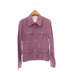 セリーヌ CELINE リネンシャツジャケット ステンカラー 薄手 38 パープル /DO ■OSのサムネイル