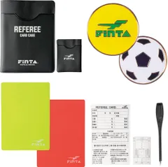 フィンタ FINTA サッカー レフェリースターターセットA レフェリーカードケース レフェリー記録用紙 警告・退場カード えんぴつ1本 トスコイン 審判 試合 練習 部活動 クラブ活動  FT5989 -のサムネイル