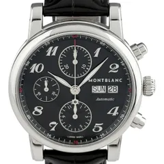 モンブラン MONTBLANC マイスター シュティック 7201 106467 腕時計 SS レザー 自動巻き ブラック メンズ 【中古】のサムネイル