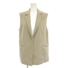 グリーンレーベルリラクシング ユナイテッドアローズ green label relaxing クリスプツイル スリーブレス ジャケット ベスト ジレ F グレージュ 3522-147-1476 /YMのサムネイル