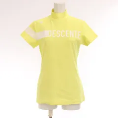 デサント DESCENTE カットソー M 黄 半袖 モックネック ロゴプリント /JPのサムネイル