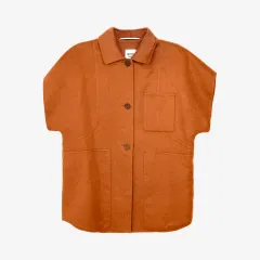 36 Hermes H5E0235DC スリーブレス カシミア ジャケット オレンジ EKODO6P8のサムネイル