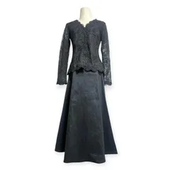 タダシショージ 美シルエット タフタ生地 ストレッチ フレアスカート ブラック (スカートのみ)のサムネイル