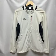 正規品/L ミズノ 機能性 白 トレーナー ジャケット ジップアップのサムネイル