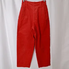 (^w^)b MARNI × UNIQLO マルニ ユニクロ コラボ コーデュロイ ワイドパンツ S レッド 赤 タック テーパード イージーパンツ ウエストゴム ボトムス カジュアル 服 レディース 古着 ズボン お洒落 トレンド人気 OM13637WTのサムネイル