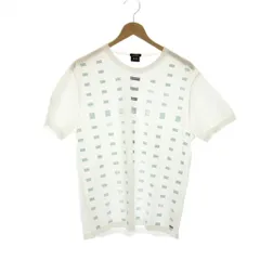 ヒューゴボス HUGO BOSS Tシャツ L 白 ホワイト スクエア柄 ラウンドネック 半袖 /JPのサムネイル