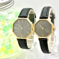【ペアウォッチ/新品電池】Yves Saint Laurent イヴサンローラン YSL ゴールド メンズ レディース 腕時計 新品ベルト 4-213963 4-101791のサムネイル