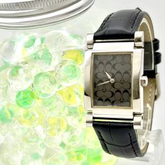 良品 COACH 腕時計 シグネチャー レクタンギュラー デイト 男性 稼働 