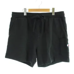 トミー TOMMY JEANS ハーフパンツ スウェット M 黒 ブラック ドローストリング 無地 /APのサムネイル