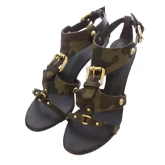 ジュゼッペザノッティデザイン GIUSEPPE ZANOTTI DESIGN Camo Slingback Pumps サンダル ストラップ カモフラ 迷彩柄 37 カーキ 0232VB090 /TKのサムネイル