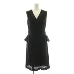 ピーエスポールスミス PS Paul Smith ワンピース ひざ丈 ノースリーブ 総レース Vネック 38 黒 ブラック OPPSHM0311 /KUのサムネイル