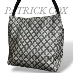 【MY0971】patrick cox パトリックコックス ハンドバッグ ワンショルダー 肩掛け 手提げ 鞄 グレー ブラック レディース モノグラム 柄のサムネイル