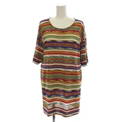 ミッソーニ MISSONI ニット セーター マルチカラー 総柄 半袖 ラウンドネック /LPのサムネイル