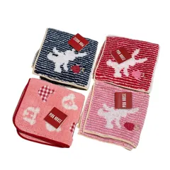 PINK HOUSE ピンクハウス タオルハンカチ 4枚セット うさぎ リンゴ ハート ネイビー レッド ピンク ミニタオル ハンドタオル タグ付き レトロのサムネイル