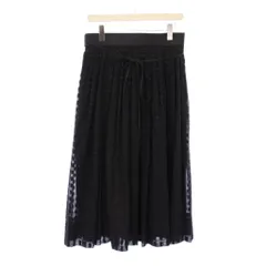 イザベルマラン ISABEL MARANT ラップスカート 巻き フレア ミモレ ロング ドット柄 ワンカラー 2 黒 ブラック タグ付き /BBのサムネイル