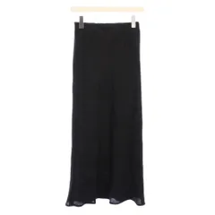サクラ SACRA RUSTIC LINEN SKIRT ラスティックリネンスカート タイト マキシ ロング 無地 36 黒 ブラック 123214122 /BBのサムネイル