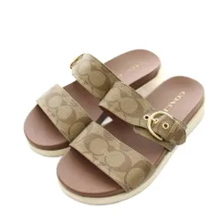 コーチ COACH シグネチャー GWEN SIG SANDAL サンダル 7 茶 ブラウン C8925 /AN70のサムネイル