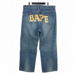 アベイシングエイプ A BATHING APE RELAXED FIT DENIM PANTS リラックスフィットデニムパンツ ジーンズ 2XL インディゴ 001DPI801004Mのサムネイル