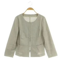 ノーリーズ Nolley's ノーカラージャケット 七分袖 ストレッチ 38 グレー /MY ■OS ■SHのサムネイル