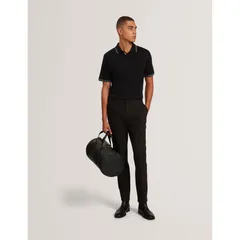 テッドベーカー メンズ トップス ポロシャツ 半袖 Ted Baker Mens Jacquard ShortSleeve Polo Shirt Black ブラックのサムネイル