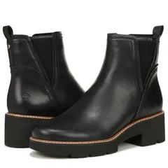 ナチュライザー レディース シューズ ブーツ・レインブーツ Naturalizer DarryBootie WaterRepellent Black Leather ブラックのサムネイル