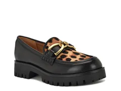 ナインウェスト レディース シューズ スリッポン・ローファー Nine West Gables Loafer TanBlack Leopard Print ブラックのサムネイル