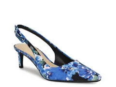 ナインウェスト レディース シューズ パンプス Nine West Yazza Pump BlueBlack Floral Print ブラックのサムネイル