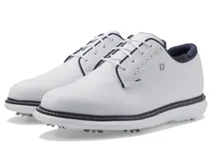 フットジョイ メンズ シューズ スニーカー FootJoy Traditions Blucher Golf Shoes WhiteWhiteNav ホワイトのサムネイル