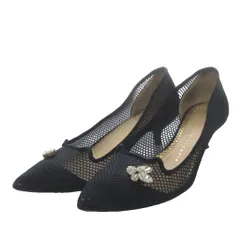 シャーロットオリンピア CHARLOTTE OLYMPIA パンプス ハイヒール ポインテッドトゥ ビジュー付き メッシュ 35 ブラック /YO12 ■SHのサムネイル