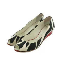 ジュゼッペザノッティデザイン GIUSEPPE ZANOTTI DESIGN パンプス オープントゥ 総柄 35.5 22.5cm 黒 白 /MI ■OSのサムネイル
