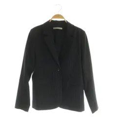 セオリーリュクス theory luxe ストライプ テーラードジャケット 2B 総裏地 38 ブラック /MY ■OSのサムネイル