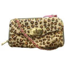 ADMJ アクセソワ Accessoires De Mademoiselle ハラコチェーンウォレット ショルダー 長財布 ベージュ 茶 ブラウン /SS ■OSのサムネイル