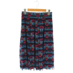 ヴィヴィアンタム VIVIENNE TAM 25SS 伝統柄 パワーネット スカート フレア ミモレ ロング 38 紺 ネイビー /AT ■OSのサムネイル