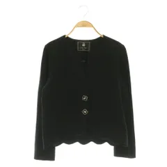フランシュリッペ franche lippee スカラップ ノーカラージャケット ストレッチ M ブラック /MY ■OSのサムネイル