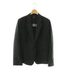 ポールスミス ブラック Paul Smith BLACK ストライプテーラードジャケット 1B 総裏地 48L ブラック ホワイト /DO ■OSのサムネイル