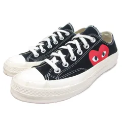 プレイコムデギャルソン PLAY COMME des GARCONS × コンバース CONVERSE スニーカー ローカット シューズ ロゴプリント 24cm アイボリー 黒 ブラックのサムネイル