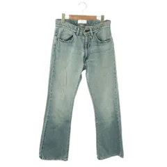 クロ KURO アパルトモン別注 70s Flare Denim デニム ジーンズ ダメージ加工 W27 水色 /CX ■OS のサムネイル