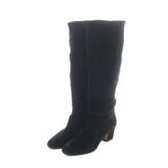 カサデイ CASADEI ロングブーツ スエード スウェード レザー 本革 7 24cm 黒 ブラック ■SH /RI ■OSのサムネイル